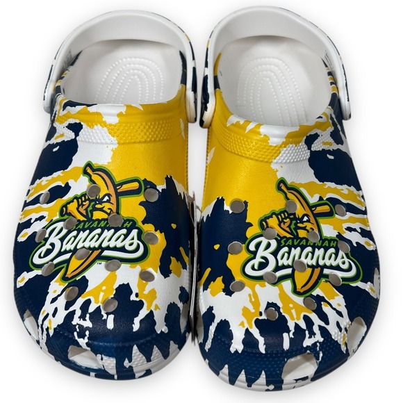 Crocs Savannah Bananas Clogs Mens 10 Shoes Limited Edition‎ Tie Dye Barnstorming - Picture 1 of 9